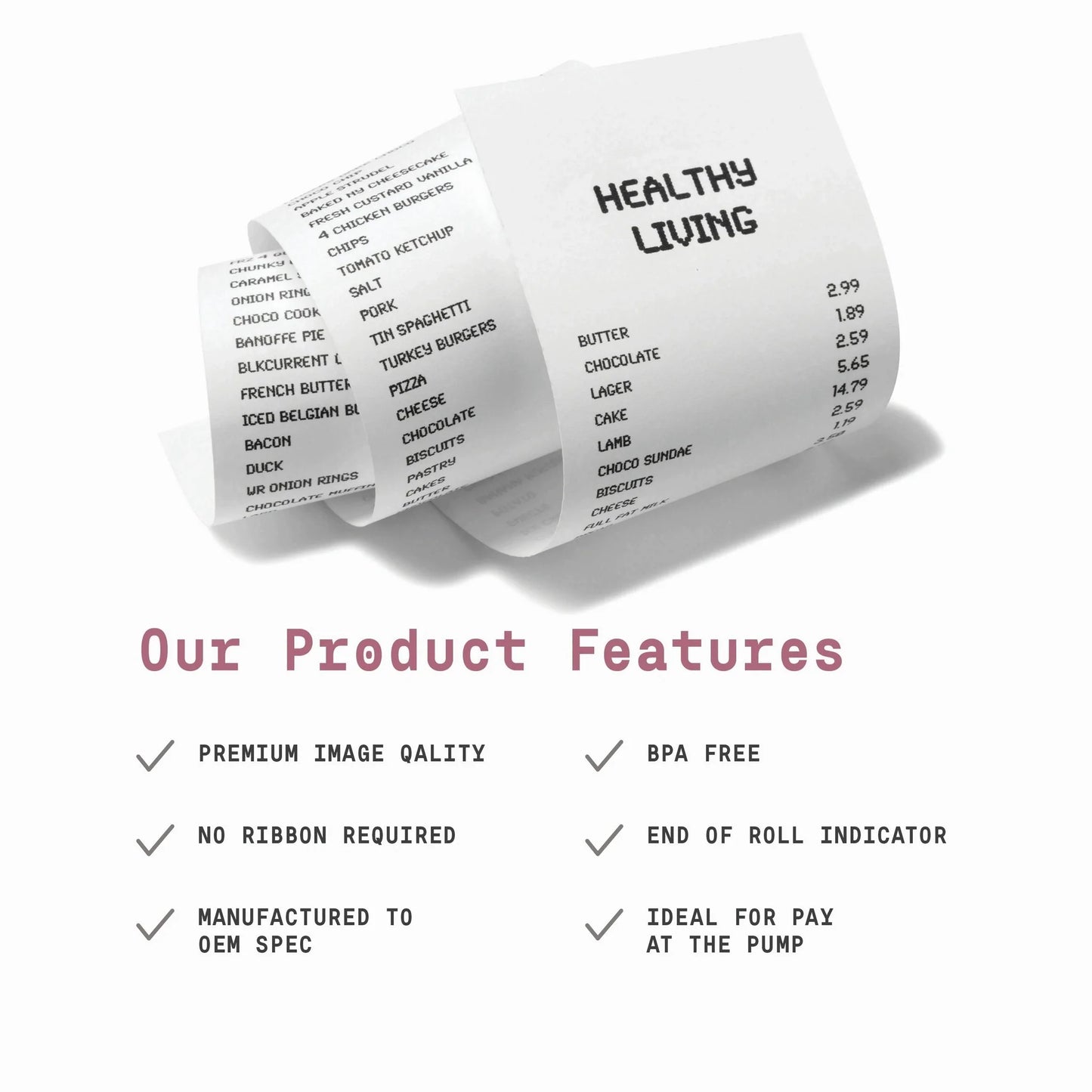 2 5/16" x 400' (12 Rolls) Thermal Paper Rolls, BPA Free, Pay at the Pump Dresser Wayne
