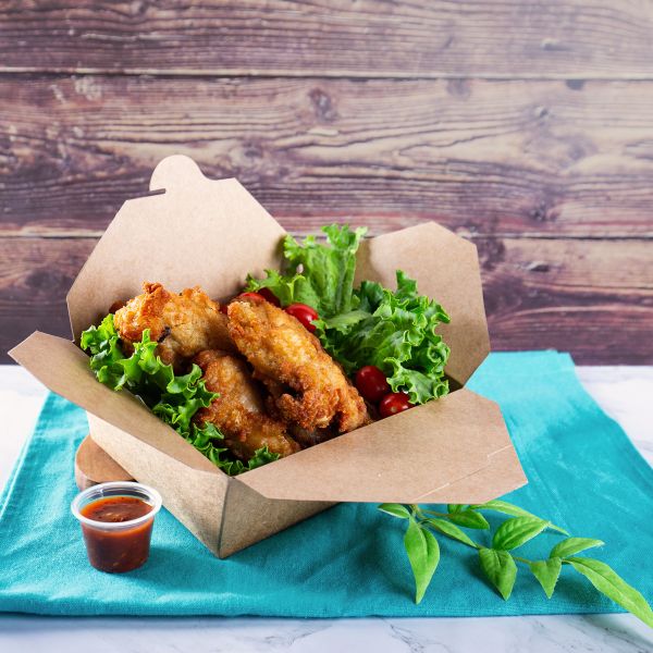Karat 48oz Fold-To-Go Box #8 - Kraft - 300 ct