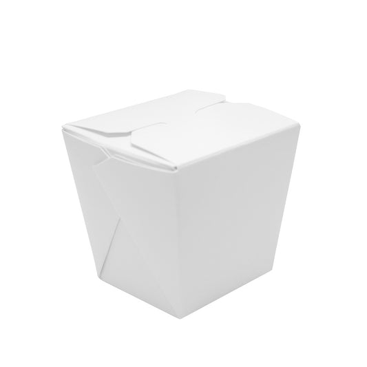 Karat 8oz Food Pail / Paper Take-out Container - White - 450 ct, FP-FP08W