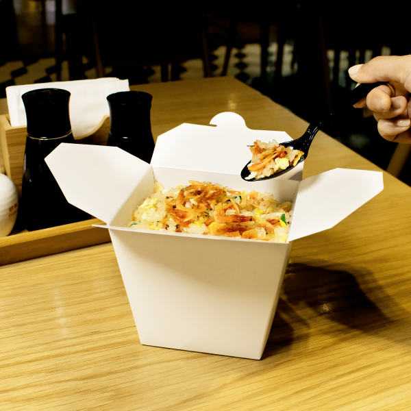 Karat 32oz Food Pail / Paper Take-out Container - White - 450 ct, FP-FP32W