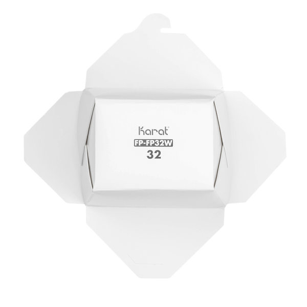 Karat 32oz Food Pail / Paper Take-out Container - White - 450 ct, FP-FP32W