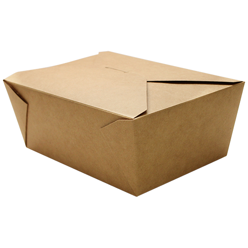 Karat 110 fl oz Fold-To-Go Box #4 - Kraft - 160 ct