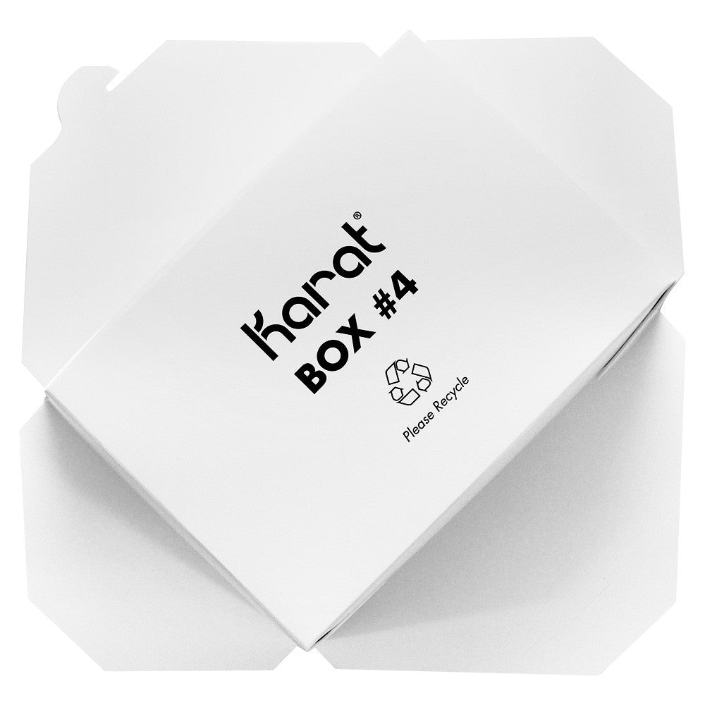 Karat 110 fl oz Fold-To-Go Box #4 - White - 160 ct