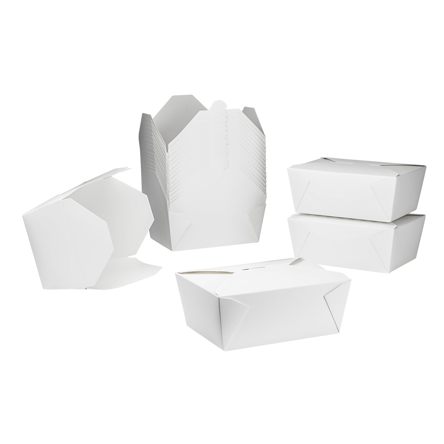 Karat 110 fl oz Fold-To-Go Box #4 - White - 160 ct
