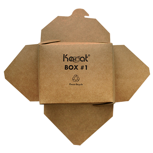 Karat 30oz Fold-To-Go Box #1 - Kraft - 450 ct