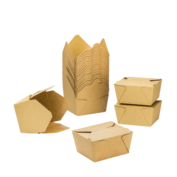 Karat 30oz Fold-To-Go Box #1 - Kraft - 450 ct