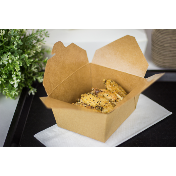 Karat 30oz Fold-To-Go Box #1 - Kraft - 450 ct