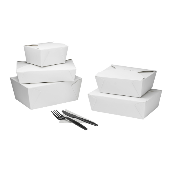 Karat 30oz Fold-To-Go Box #1 - White - 450 ct