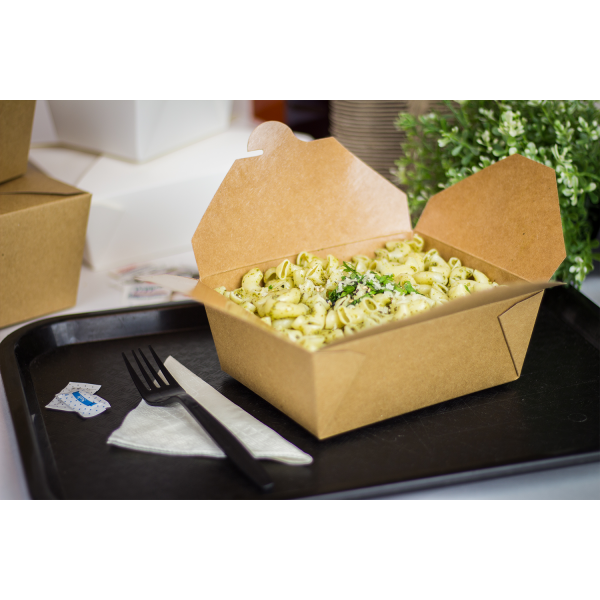 Karat 48oz Fold-To-Go Box #8 - Kraft - 300 ct