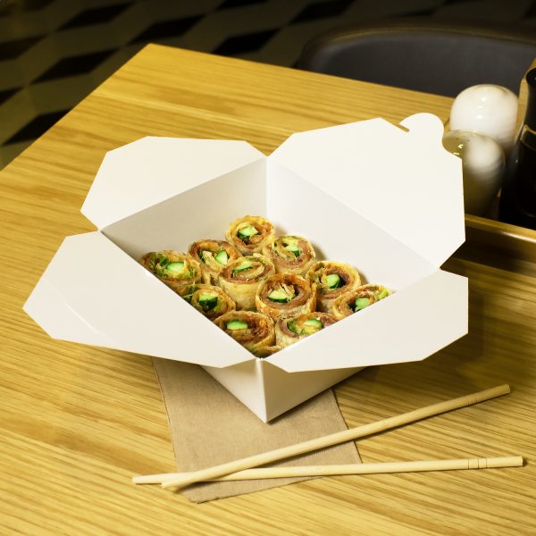Karat 48oz Fold-To-Go Box #8 - White - 300 ct