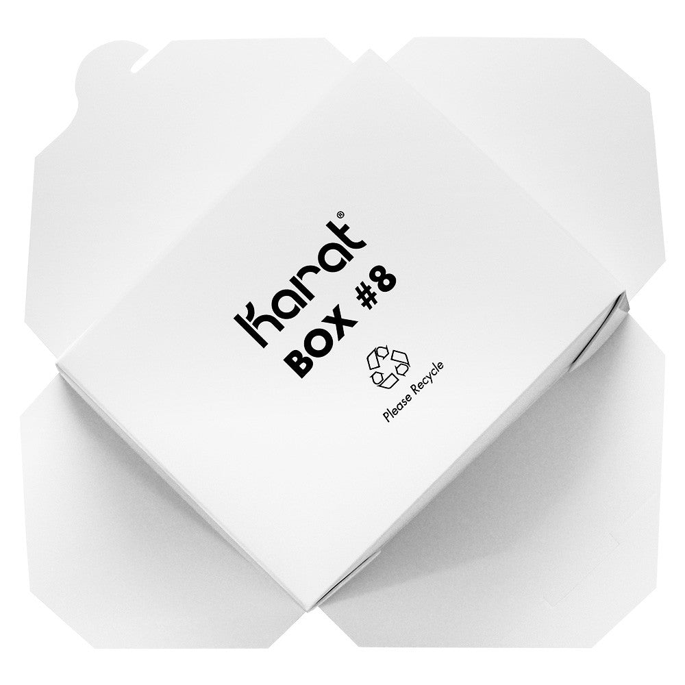 Karat 48oz Fold-To-Go Box #8 - White - 300 ct