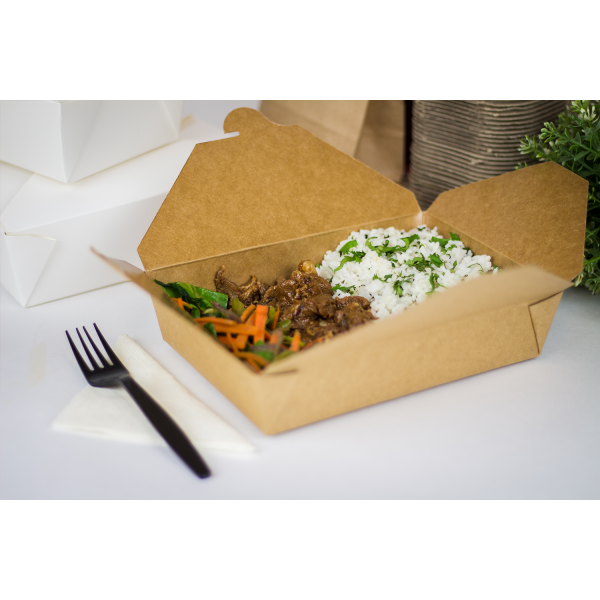 Karat 54oz Fold-To-Go Box #2 - Kraft - 200 ct