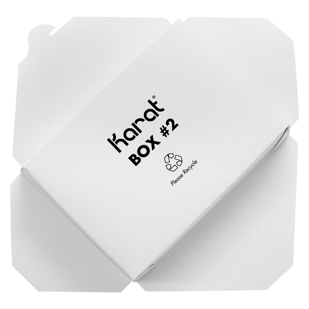 Karat 54oz Fold-To-Go Box #2 - White - 200 ct