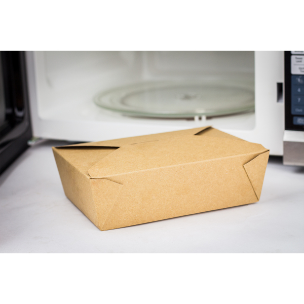 Karat 76oz Fold-To-Go Box #3 - Kraft - 200 ct
