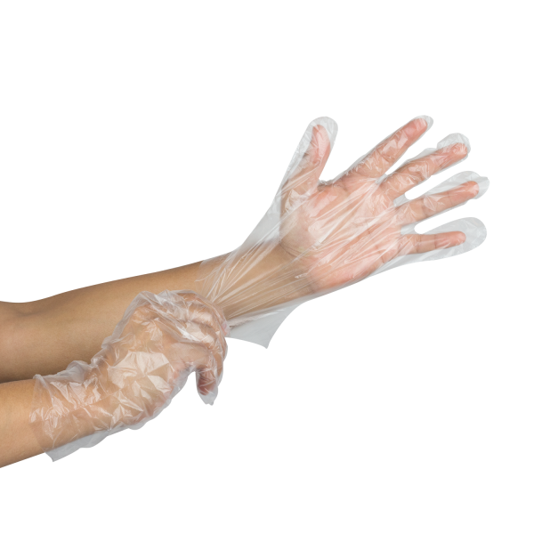 Karat Poly Gloves (Clear) Distributor Pack - Large - 10,000 ct