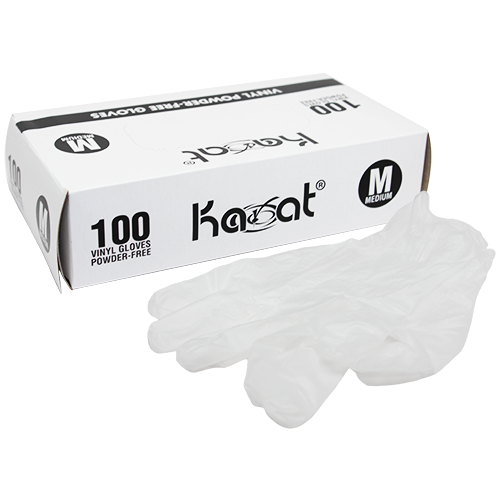 Karat Vinyl Powder-Free Gloves (Clear) - Medium - 1,000 ct