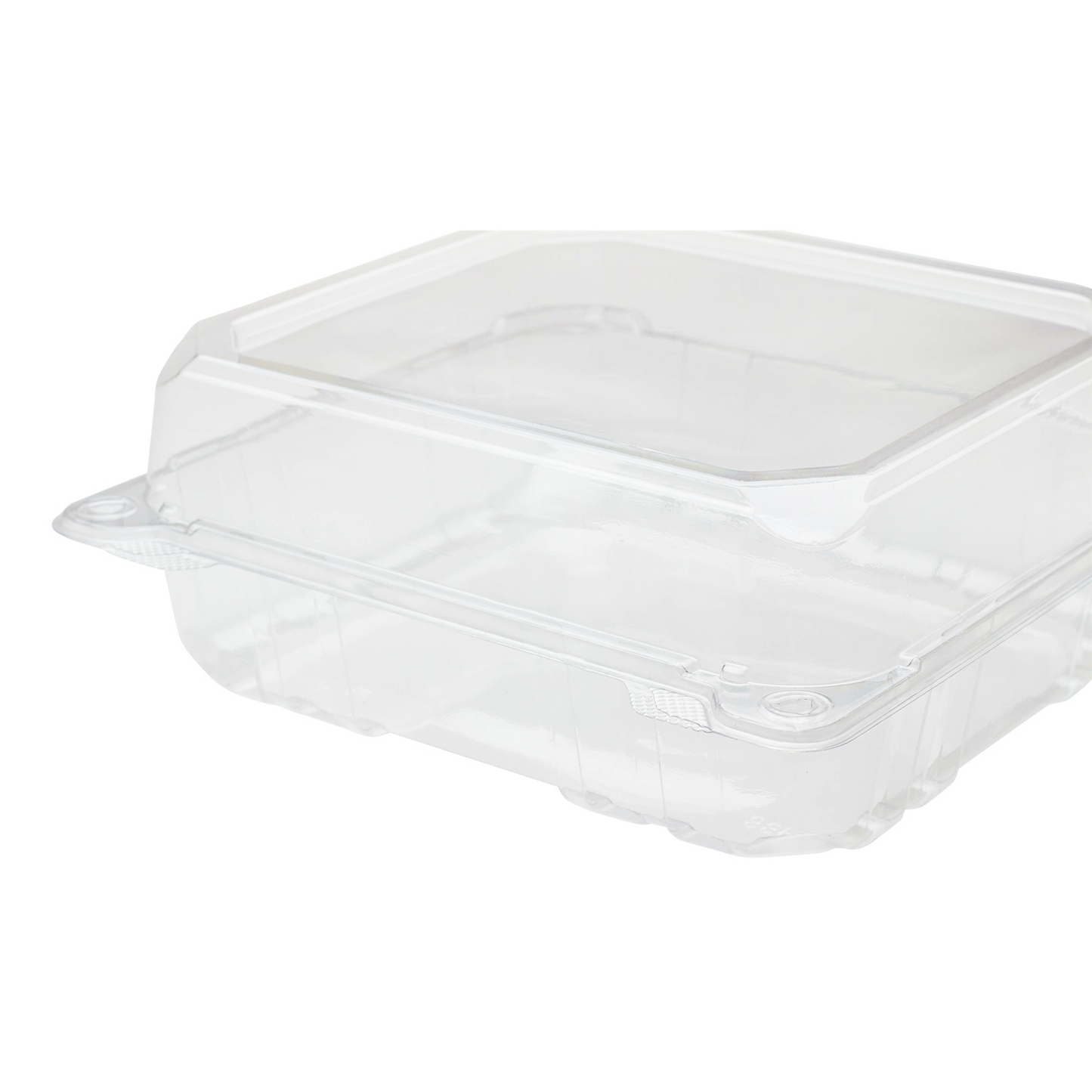 Karat 8''x8'' PET Plastic Hinged Containers - 250 ct