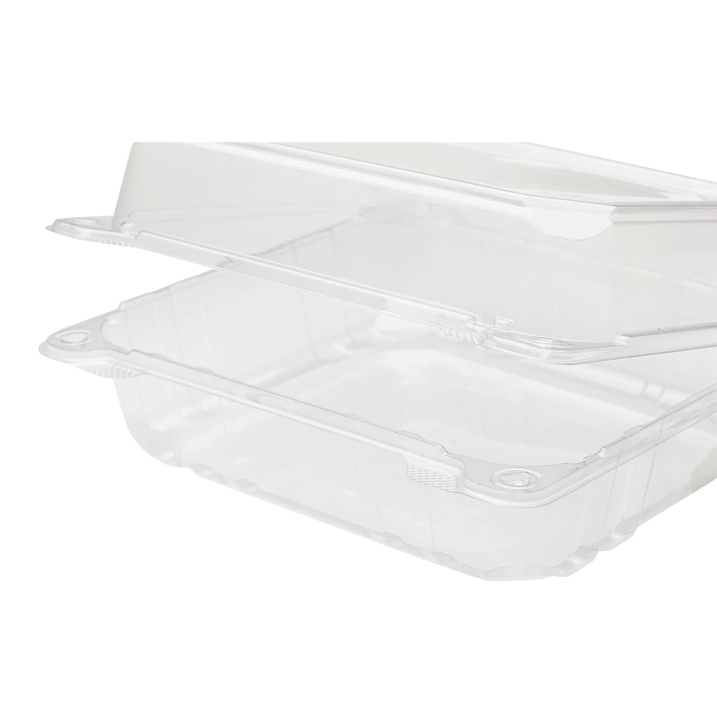 Karat 8''x8'' PET Plastic Hinged Containers - 250 ct
