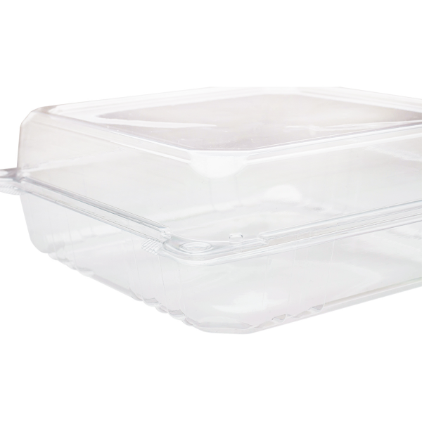 Karat 9''x9'' PET Plastic Hinged Containers - 200 ct