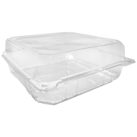 Karat 9''x9'' PET Plastic Hinged Containers - 200 ct