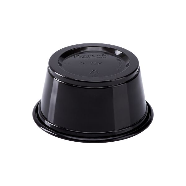 Karat 2oz PP Plastic Portion Cups - Black - 2,500 ct