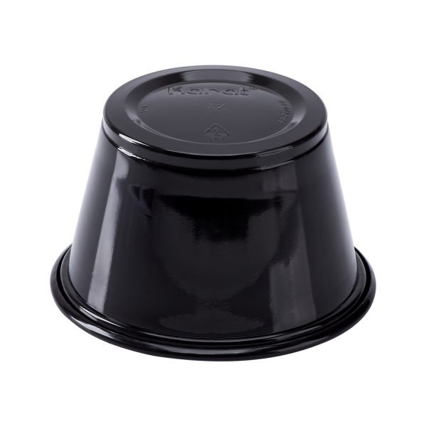 Karat 4oz PP Plastic Portion Cups - Black - 2,500 ct