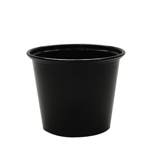 Karat 5.5oz PP Plastic Portion Cups - Black - 2,500 ct