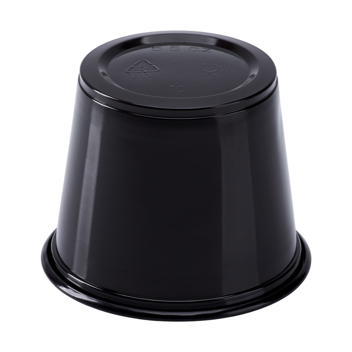 Karat 5.5oz PP Plastic Portion Cups - Black - 2,500 ct