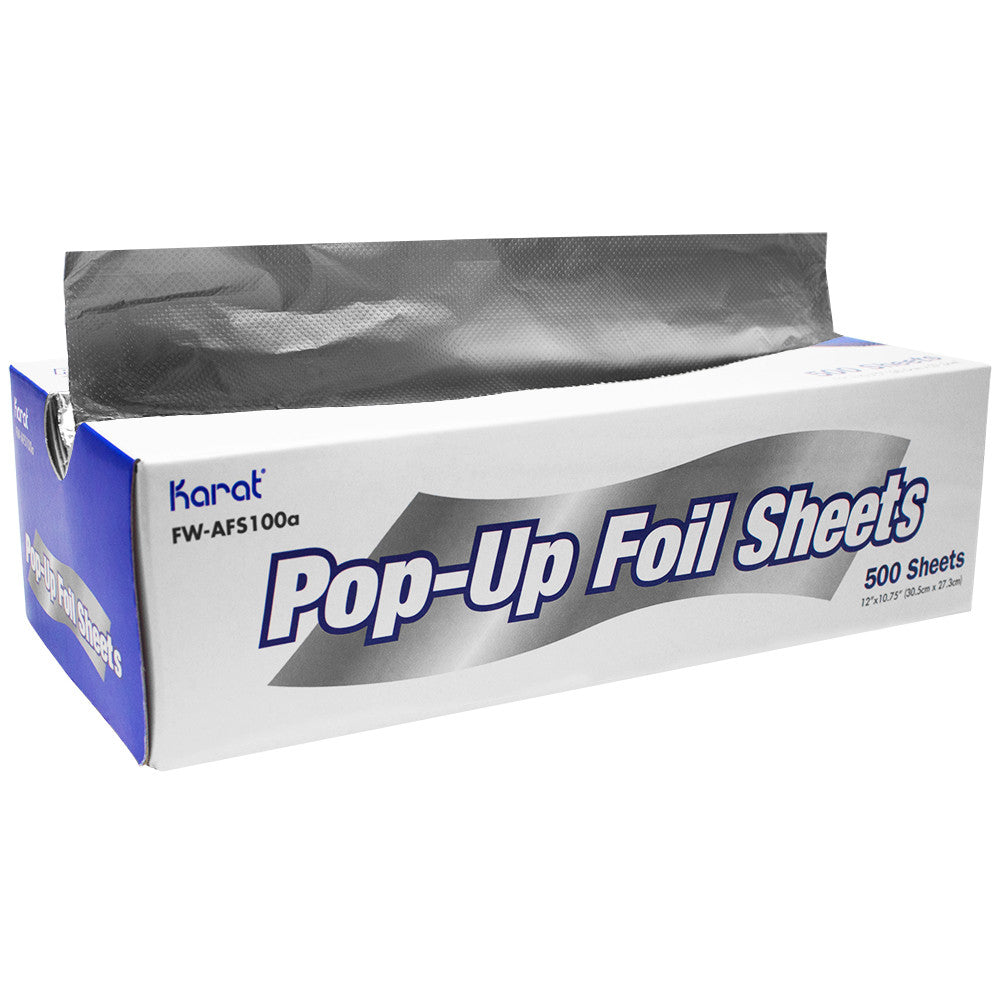Karat 10.75" x 12" Standard Pop-up Aluminum Foil Sheets, FW-AFS100