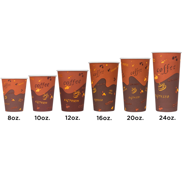 Karat 24oz Paper Hot Cups - Coffee (90mm) - 500 ct