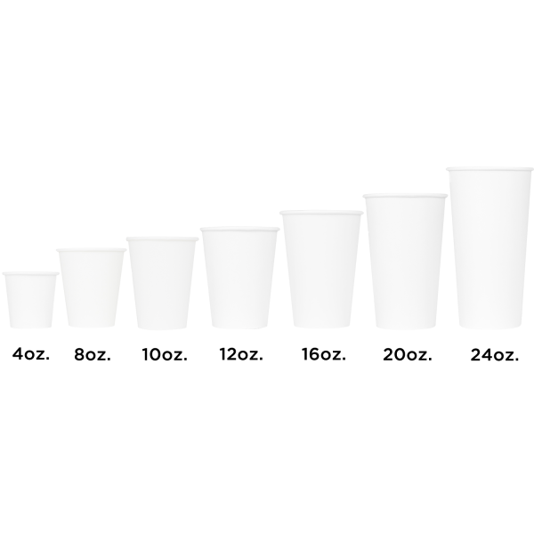 Karat 24oz Paper Hot Cups - White (90mm) - 500 ct
