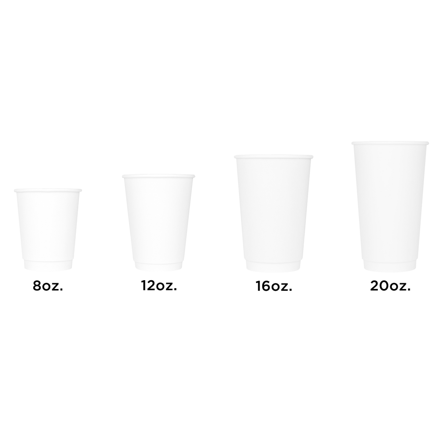 Karat 20oz Insulated Paper Hot Cups - White (90mm) - 300 ct