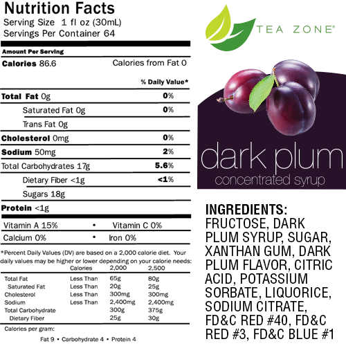 Tea Zone Dark Plum Syrup (64oz)
