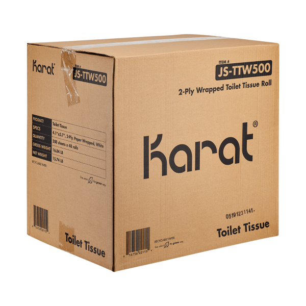 Karat Standard 2-ply Toilet Paper Rolls - 48 ct