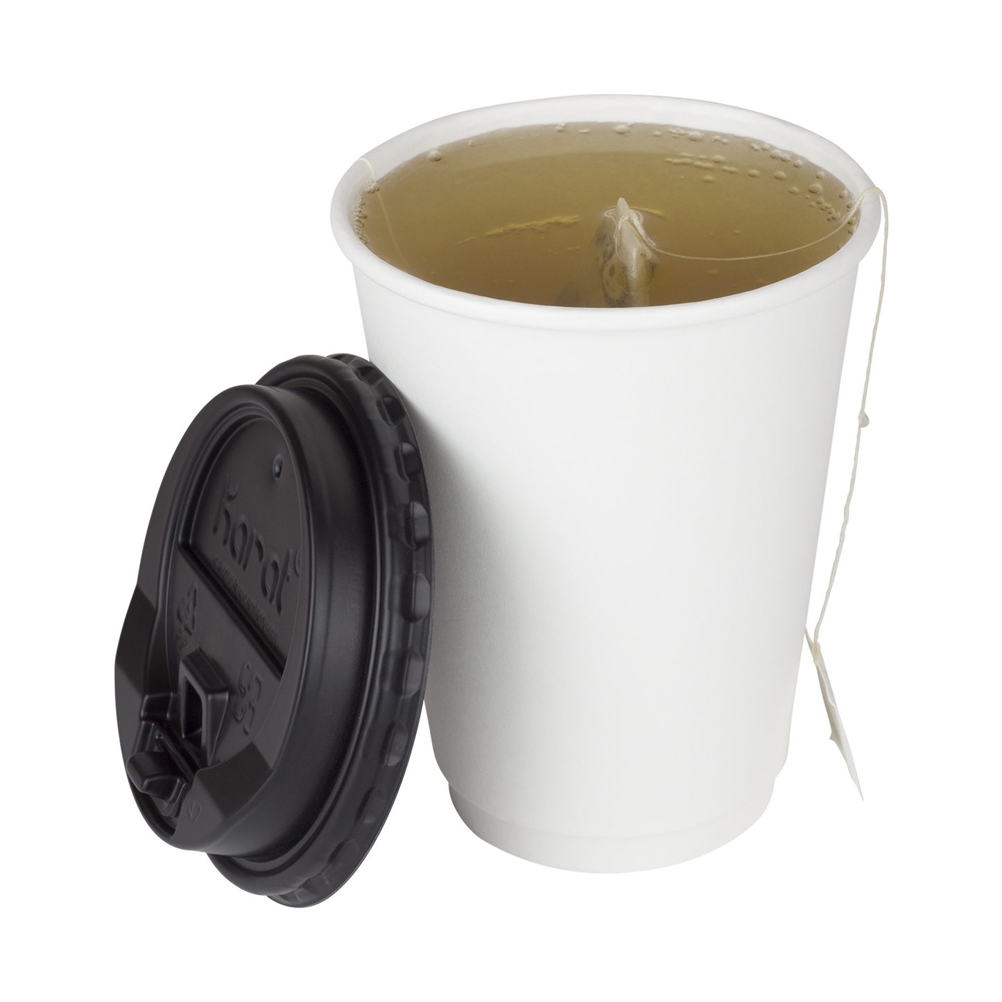 Karat 12oz Insulated Paper Hot Cups - White (90mm) - 500 ct