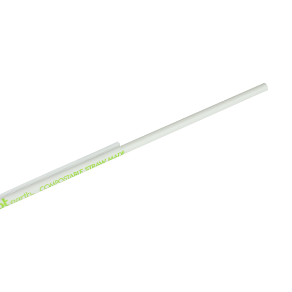 Karat Earth 10.25" Jumbo Paper Straw (5mm) Wrapped - White (1,200 ct)