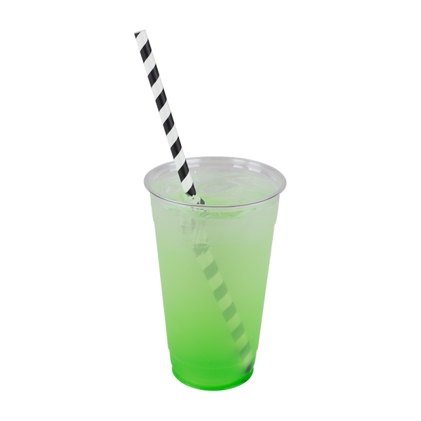 Karat Earth 10.25" Giant Paper Spiral Straws (7mm) Wrapped - Black & White (1,200 ct)
