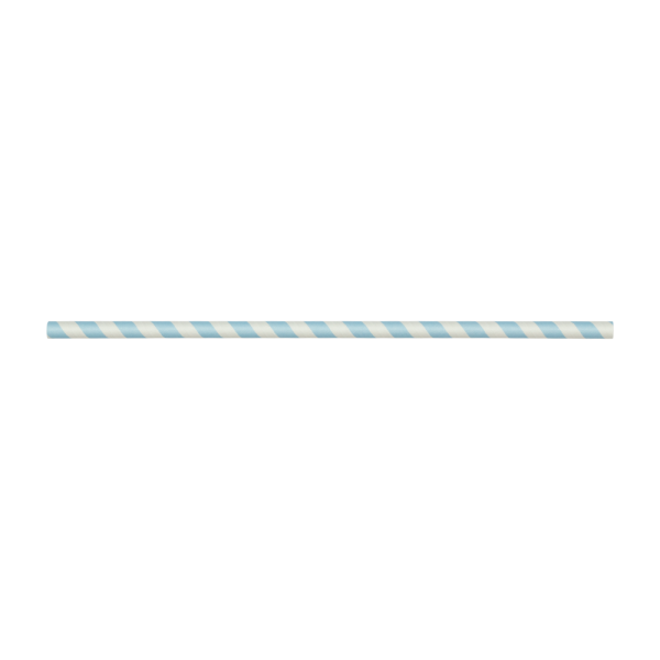 Karat Earth 10.25" Giant Paper Spiral Straws (7mm) Wrapped - Blue & White (1,200 ct)