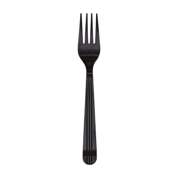 Karat PP Plastic Premium Extra Heavy Weight Forks - Black - 1,000 ct