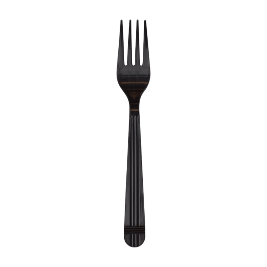 Karat PP Plastic Premium Extra Heavy Weight Forks - Black - 1,000 ct