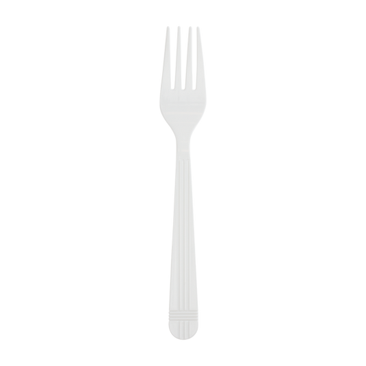 Karat PP Plastic Premium Extra Heavy Weight Forks - White - 1,000 ct