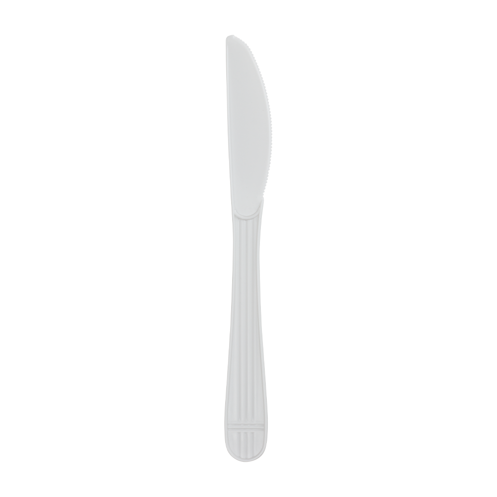 Karat PP Plastic Premium Extra Heavy Weight Knives - White - 1,000 ct