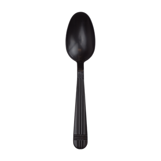 Karat PP Plastic Premium Extra Heavy Weight Tea Spoons - Black - 1,000 ct