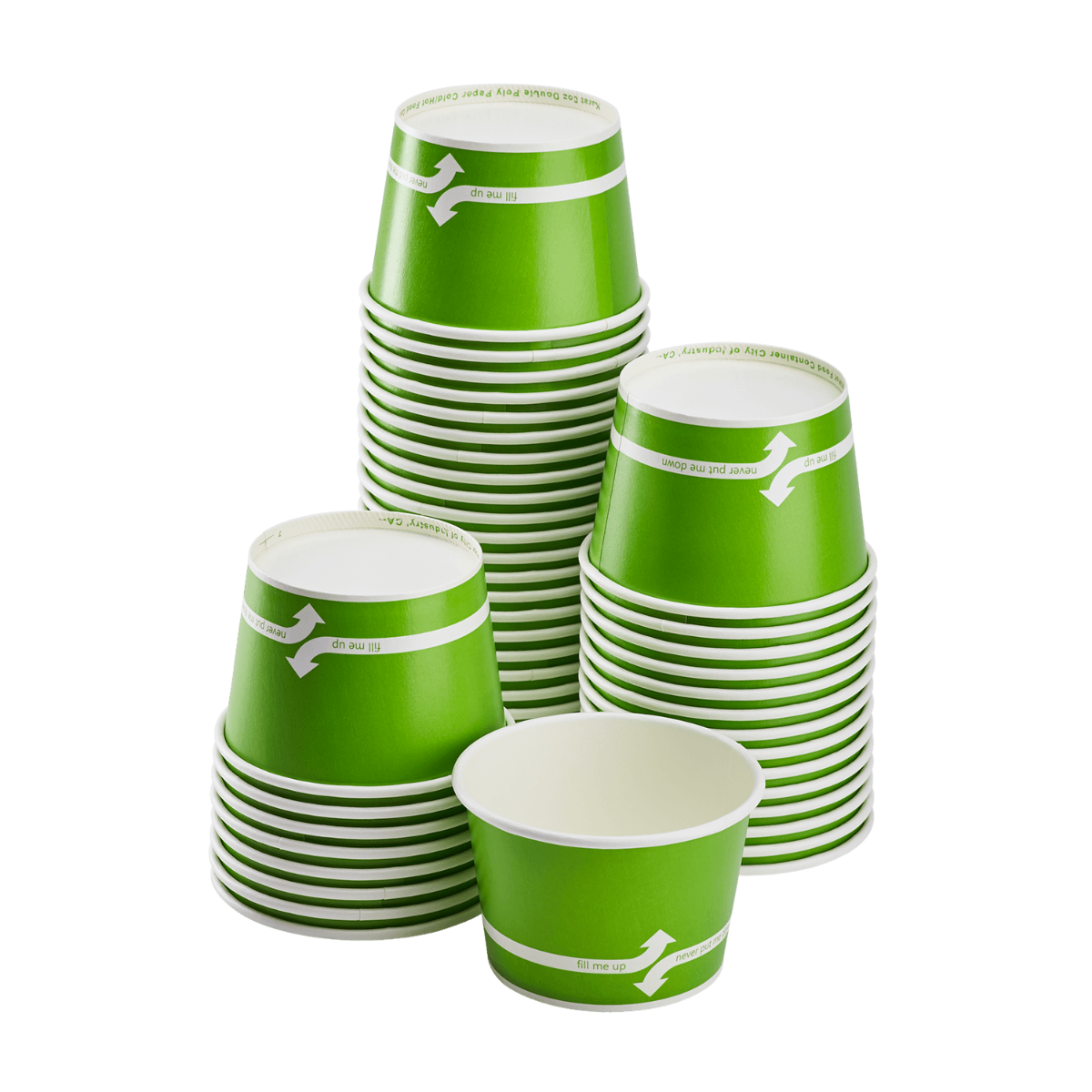 Karat 12oz Paper Food Containers - Green (100mm) - 1,000 ct, C-KDP12 (Green)