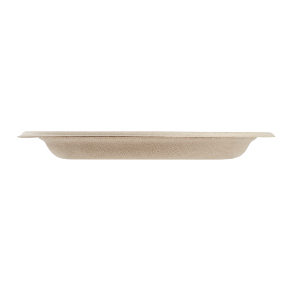 Karat Earth 6'' Compostable Bagasse Round Plates, Natural - 1,000 ct