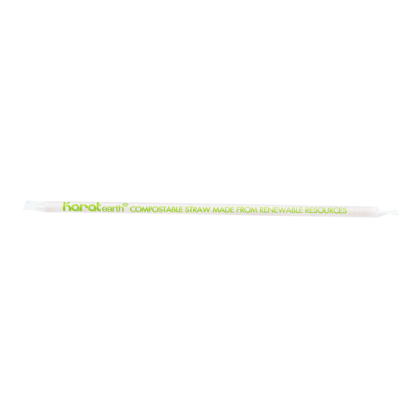 Karat Earth 10.25" Giant Paper Straw, Paper Wrapped - Kraft (1,200 ct)