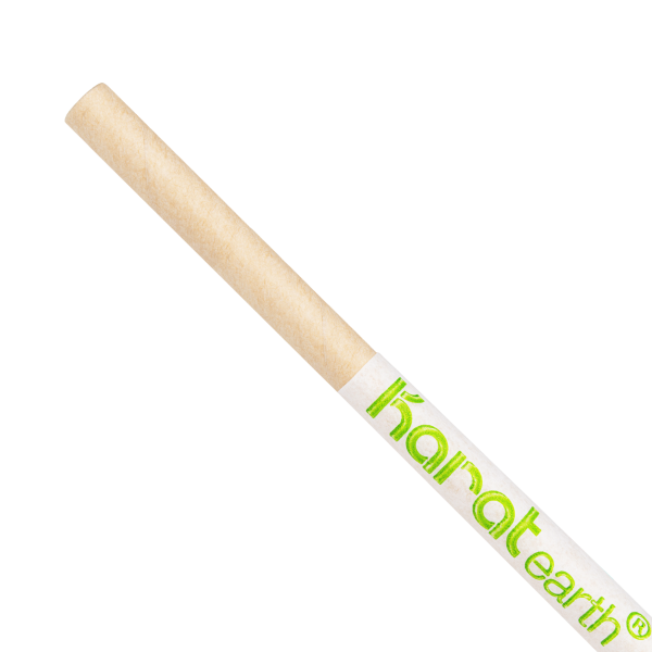 Karat Earth 10.25" Giant Paper Straw, Paper Wrapped - Kraft (1,200 ct)