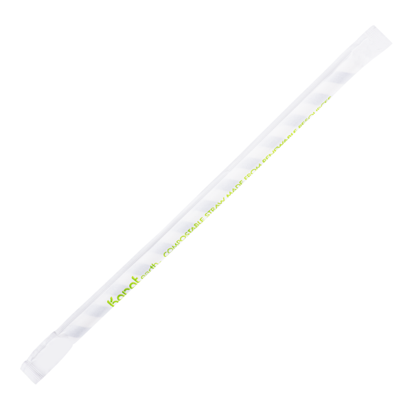 Karat Earth 9" Giant Paper Straw Wrapped - Black/White (1,200 ct)