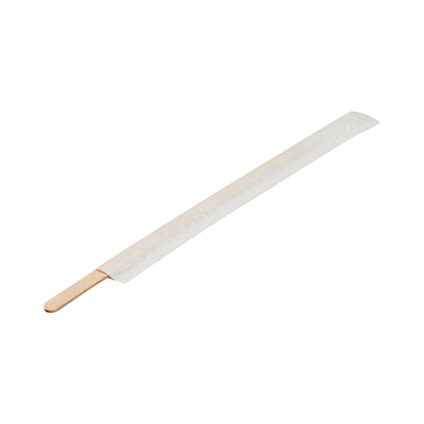 Karat Earth Wooden 5.5" Coffee Stirrer (Paper Wrapped) - 5,000 ct
