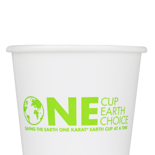 Karat Earth 8oz Eco-Friendly Paper Hot Cups - One Cup, One Earth (80mm) - 1,000 ct